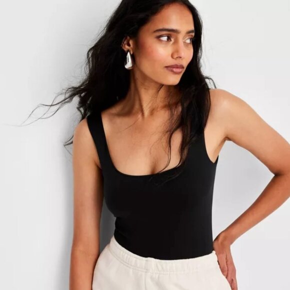 A New Day | Women's Seamless Tank Bodysuit In Black - Picture 3 of 12